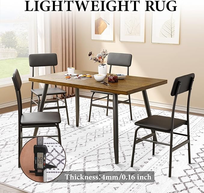 Runner Rug 2x5 Boho Geometric Area Rugs: Small Washable Kitchen Rug, Soft Non Slip Moroccan Long Hallway Rugs for Bedroom Bathroom Laundry Entryway Staircase Foyer(Dark Grey,2X5)