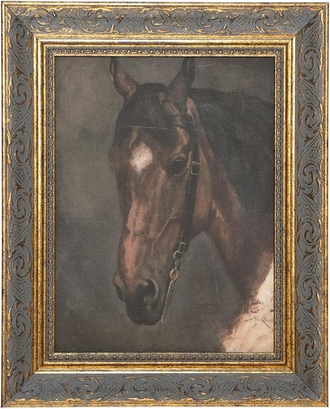 Petal Lane Farmhouse Wall Decor - 8x10 Framed Antique Decor - Make Your Own Gallery Wall Frame Set - Dark Academia Wall Decor - Modern Farmhouse Decor (Horse Portrait)