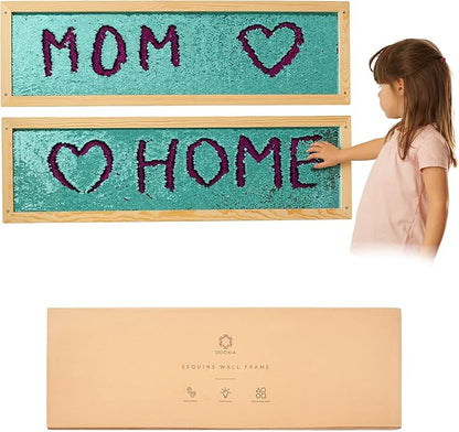 ODOXIA Sequin Sensory Wall Panel for Kids | Interactive Wall Decor & Flip Fabric Board | Reversible Toy for Play & Learning | Room Equipment & Autism Toys