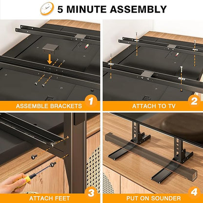 TAVR Universal Table Top TV Stand Mount, TV Legs for Most 20-75 Inch TVs, Replacement TV Feet with Great Load-Bearing Holds up to 110 lbs, TV Stands Base with Cable Management, Max VESA 800x600 mm