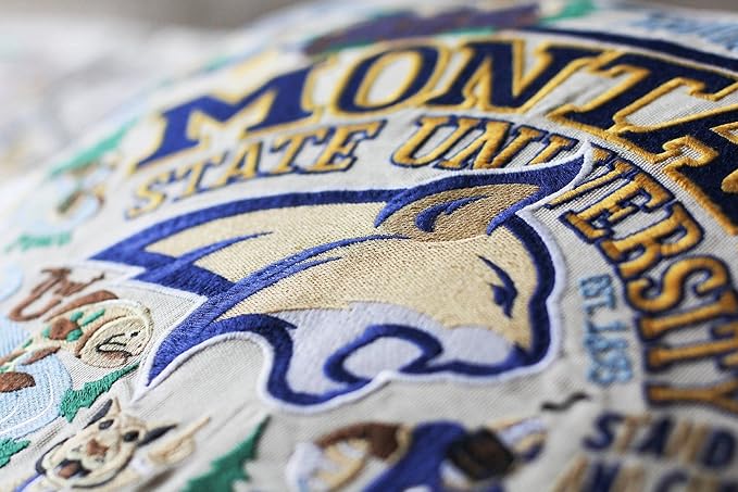Catstudio Montana State University Collegiate Embroidered Decorative Throw Pillow