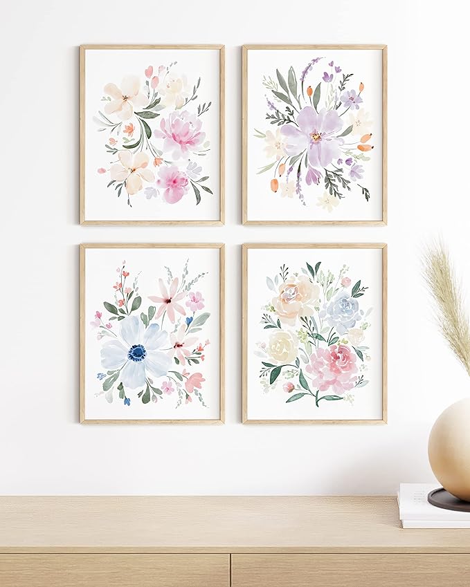 HAUS AND HUES Bouquet Set Art Print Set of 4 16x20