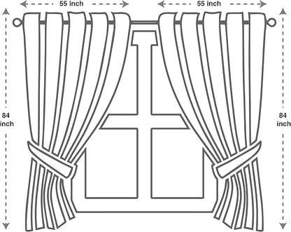 GLORY RUGS Jacquard Luxury Window 2 Panel Set Turquoise Curtain with Attached Valance and Backing Bedroom Living Room Dining 2 Curtains 55x84 inches Each Jana