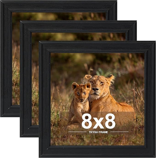 8x8 Picture Frame set of 3, 8 x 8 Square Wall Gallery Poster Photo Frame black for Wall Hanging or Tabletop, Wall Mounting Horizontally or Vertically,best gift