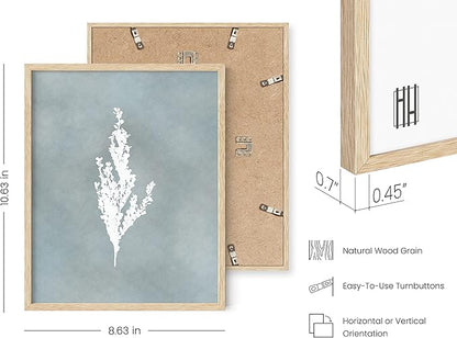 HAUS AND HUES Floral Wall Art - Set of 4 Plant Posters for Wall Vintage Botanical Prints, Flower Pictures for Room Aesthetic, Vintage Art Prints Flower Wall Art (Beige Frame, 8x10)