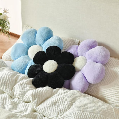 Xuyier Flower Pillow, Decorative Throw Pillow, 14.9“ Cute Daisy Pillow, Aesthetic Fun Decor Pillows for Bed, Flower Shaped Accent Cozy Pillow for Couch