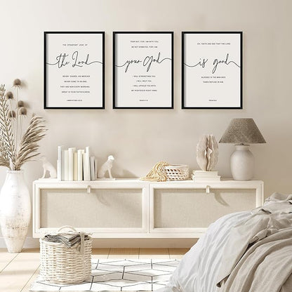 Heiple The Lord Your God Is Good Wall Decor 11"x14" Framed Wooden Wall Sign for Home Decor Farmhouse Vintage Rustic Living Room Minimalist Christian Wall Art (Black, 11”x14”)
