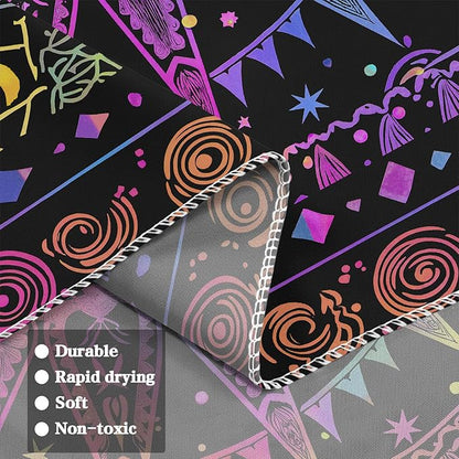 Leeisysme Hippie Sun and Moon Tapestry, Blacklight UV Reactive Neon Tie Dye Celestial Wall Hanging for Living Room Bedroom Home Decor, Purple 60x80 inches