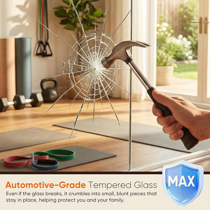 Antok Home Gym Mirror 80"x40" 2PCS, Large Full Length Wall Mounted Mirrors, Frameless Tempered Glass Full Body Mirror for Gym Yoga Dance Studio Garage Bedroom & Bathroom