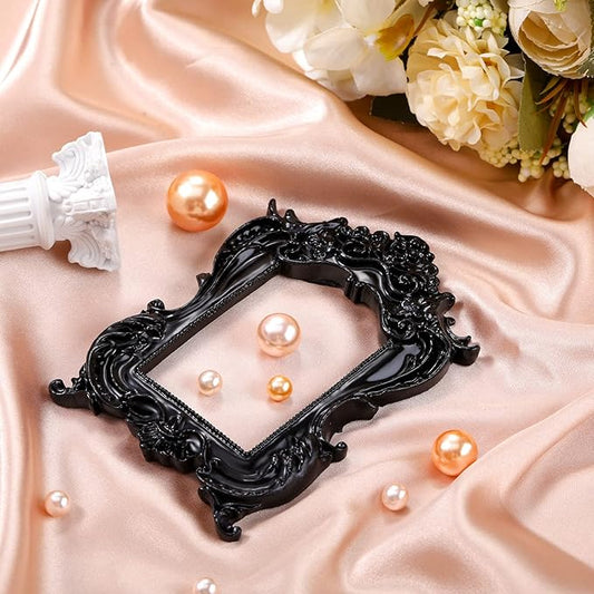 Yulejo 10 Pcs Vintage Gold Mini Frames Set, Baroque Victorian Ornate Decorative Frames for Gallery Wall Decor, DIY Jewelry Display, Antique Frame for Home, Wedding, Room, No Glass or Backing (Retro)