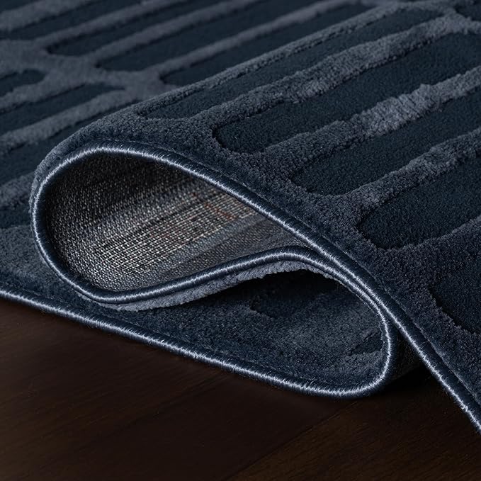 Nuloom Kailani Abstract 10' x 13' Machine Washable Area Rug for Living Room Bedroom Dining Room, Blue