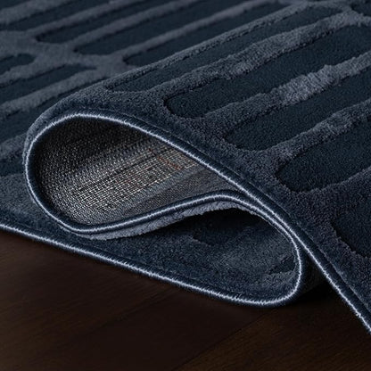 Nuloom Kailani Abstract 10' x 13' Machine Washable Area Rug for Living Room Bedroom Dining Room, Blue