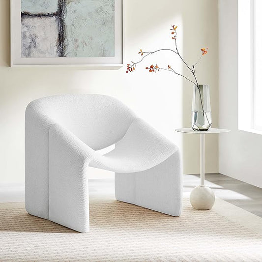 Modway EEI-6767-FRO Vivi Chenille Upholstered Accent Chair, Frost