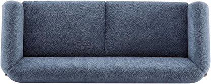 Christopher Knight Home Almab 82 Inches Sofa Couch, Cozy Boucle Upholstered 3-Seater Sofa, Wood Frame Couch, Comfy Couches for Living Room and Office, Modern Sofa, Lounge Seating, Navy Blue