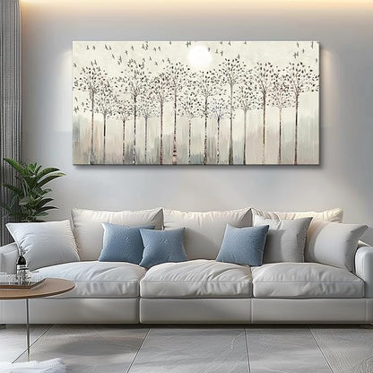 hyidecorart Large Canvas Wall Art For Living Room Decorations For Office Hotel Bedroom Wall Decor Trees And Birds Abstract Wall Paintings Canvas Prints Artworks Pictures Modern Home Decoration