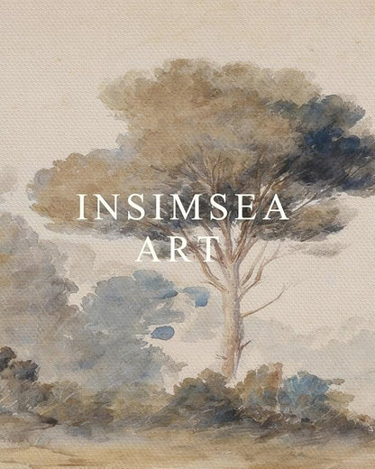 InSimSea 36x54 Extra Large Canvas Scroll Wall Art, Pine tree Nature Landscape Wall Decor, Oversized Farmhouse Painting Prints for Living Room, Bedroom, Dining Room, Office
