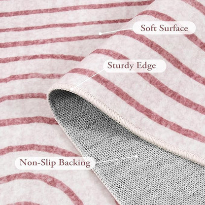 Lahome Abstract Washable Rugs 5x7, Soft Pink Rugs for Living Room Bedroom Girls, Ultra-Thin Non-Shedding Modern Throw Large Carpet for Dining Room Office Darrell(5'x7',Pink)