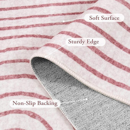 Lahome Abstract 8x10 Area Rugs, Soft Pink 8x10 Rugs for Living Room Bedroom Girls, Ultra-Thin Non-Shedding Accent Large Carpet for Office Dining Room Darrell (8x10ft,Pink)