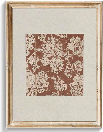 uniro Vintage Floral Wall Art Print, French Flower Pattern Wall Painting, Retro Botanical Posters for Room Aesthetic for Bedroom Living Room Bathroom Wall Decor(8" x 10"-UNFRAMED)
