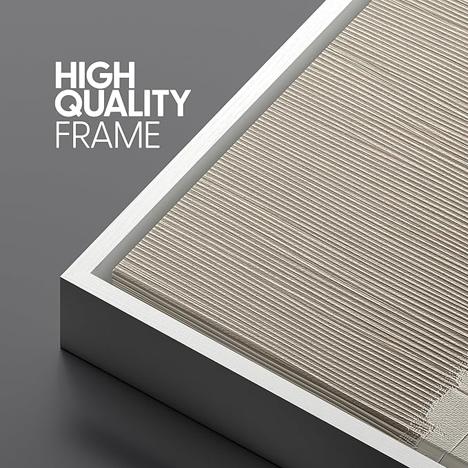 SIGNLEADER Framed Canvas Print Wall Art Set Beige Abstract Neutral Illustrations Minimal Decorative Bohemian Nordic for Living Room, Bedroom, Office - 16"x24"x3 WHITE
