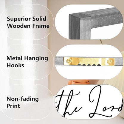 Heiple The Lord Your God Is Good Wall Decor 11"x14" Framed Wooden Wall Sign for Home Decor Farmhouse Vintage Rustic Living Room Minimalist Christian Wall Art (Gray, 11”x14”)