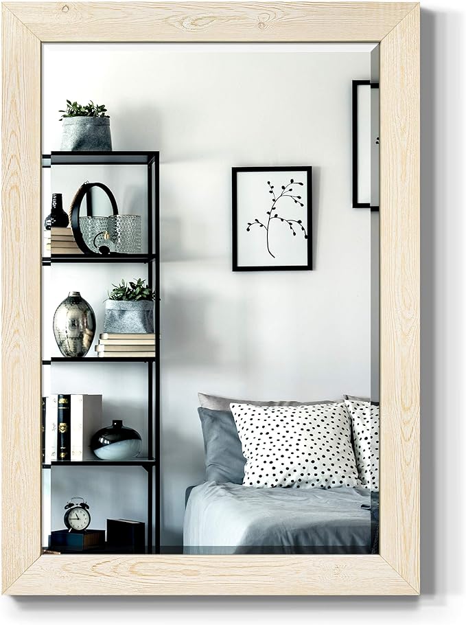 Barnwood Wood Full Length Mirror - Distressed White (AR1-L01)
