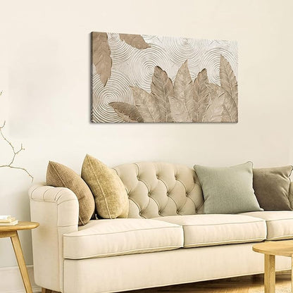 Minimalist & Modern Art for Bedroom Decor Framed Abstract Artwork for Walls Neutral & Contemporary Beige Wall art - Artwork for Living Room and Boho Style Large Abstract Wall Art 20×40IN
