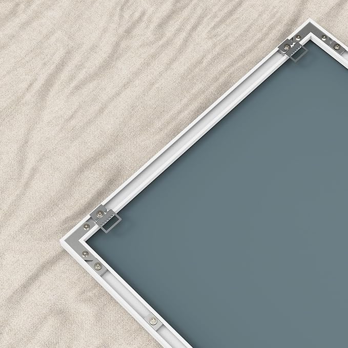 ANYHI Large Full Length Mirror, 60" x 18" Door Mirror Full Length, 2 Hooks, Over The Door or Wall Monuted, Aluminum Frame, for Bedroom Bathroom Checkroom, White