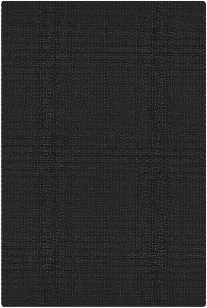 KOZYFLY Indoor Door Mat 2x3 ft Small Area Rugs Washable Front Door Mat Non Slip Rubber Backed Entryway Rug Cotton Entrance Doormat for Front Porch Bathroom Kitchen Bedroom, Black/Dark Grey