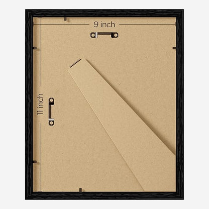 eletecpro 9x11 Picture Frames Set of 10, Picture Frame Collage Wall Decor Display 6x8 Photo with Mat or 9x11 without Mat, Home Decor Gallery Wall Frame for Wall Mounting, Black