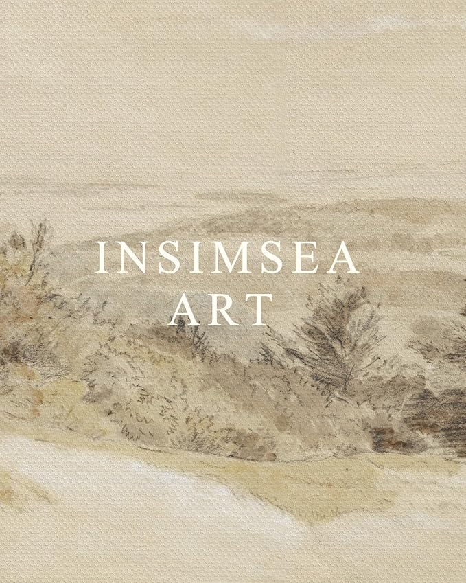 InSimSea 36x54 Extra Large Canvas Scroll Wall Art, Vintage Mountain Hill Landscape Painting Prints, Farmhouse Oversized Wall Decor for Living Room, Bedroom, Dining Room, Office