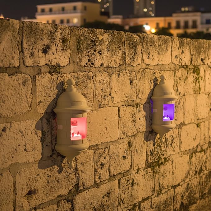 Puerto Rican Garita Wall Coqui Lamp - Multi-Color LED Night Light for Outdoor and Indoor Decor (Female)
