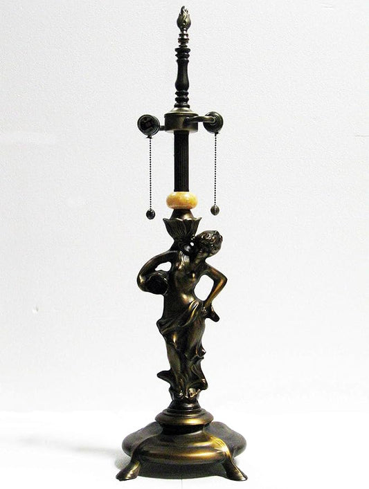 Dale Tiffany PT60084BA Metal Table Lamp Base 31"H, Antique Brass