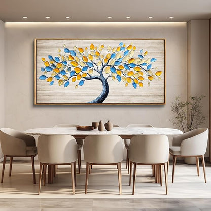 Wapluam Extra Large Wall Art,Abstract Canvas Painting Art Prints,Tree Of Life Wall Art,Above Bed Wall Decor,Nature Modern Pictures Wall Decor For Living Room Bedroom Bathroom Dining Room Office 30x60