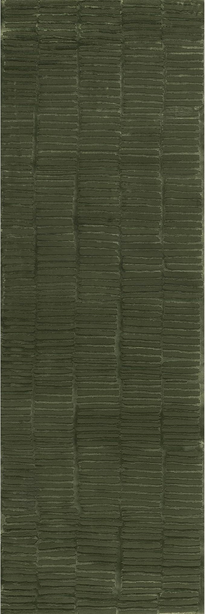 Nuloom Kailani Green, 2'8" x 8', Geometric, Soft and Cozy, High Traffic, Stain Resistant, Easy Clean, Durable Washable Runner for Bedroom, Living Room, Dining Space, Den, Foyer, Entryway