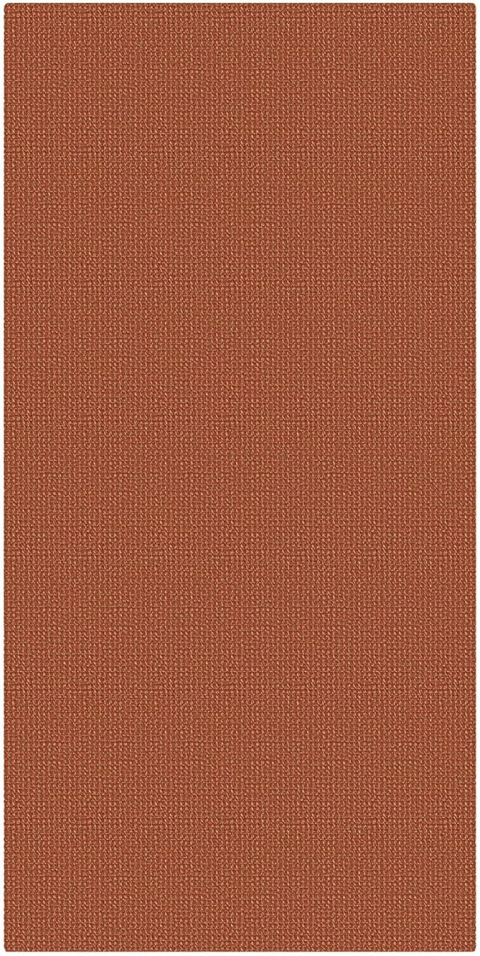 KOZYFLY Orange 3x6 Washable Runner Rug, Non Slip Wide Runners for Hallway, Woven Large Entryway Runners, Braided Floor Carpet Runner for Entry, Kitchen, Bedside, Hall, Burnt Orange/Tan