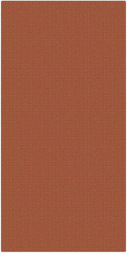 KOZYFLY Orange 3x6 Washable Runner Rug, Non Slip Wide Runners for Hallway, Woven Large Entryway Runners, Braided Floor Carpet Runner for Entry, Kitchen, Bedside, Hall, Burnt Orange/Tan