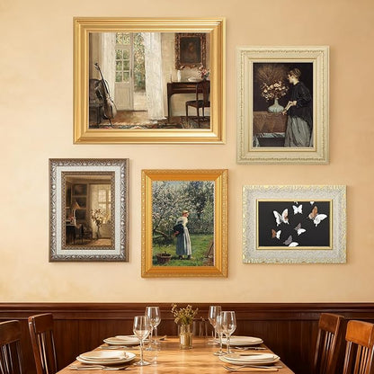 10 Pack Vintage Picture Frames for Wall or Tabletop Display Ornate Vintage Picture Frames Vintage Wall Art for Gallery Bedroom Living Room Antique Photo Frame for Wall Décor