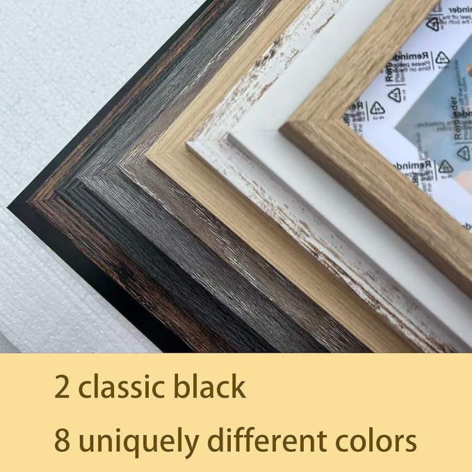 SESEAT 4x6 Picture Frame Set of 10, Wall and Tabletop Display, Mix Multi Color