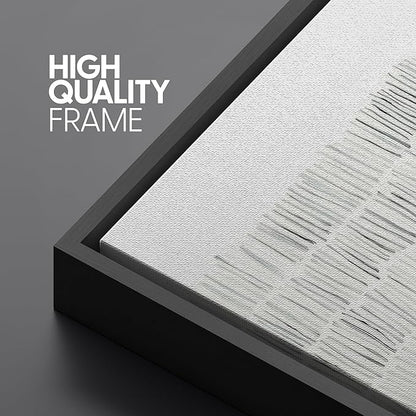 SIGNLEADER Framed Canvas Print Wall Art Set Minimalist Black and White Line Illustrations Minimal Decorative Bohemian Nordic for Living Room, Bedroom, Office - 16"x24"x3 BLACK