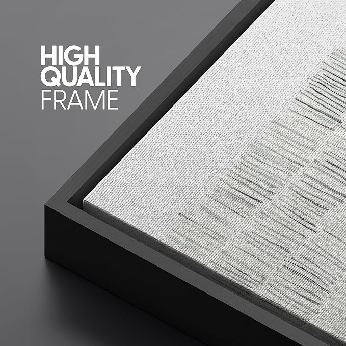 SIGNLEADER Framed Canvas Print Wall Art Set Minimalist Black and White Line Illustrations Minimal Decorative Bohemian Nordic for Living Room, Bedroom, Office - 24"x36"x3 BLACK