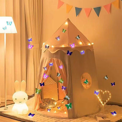 3D LED Butterfly Night Lights, 40Pcs Single and Double Butterfly Decoration Light, Glowing Flash Wall Stickers Light for Bedroom, Garden, Backyard, Party, Lawn, Living Room Decor