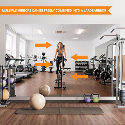 Hasipu Home Gym Workout Mirror 83" L x 39" W-1pcs Large Full Length Mounted Full Body Frameless Mirror for Workout, Yoga, Garage, Bedroom, Dance