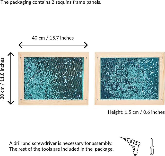 ODOXIA Sequin Wall Panel for Kids | Interactive Sensory Flip Fabric Board | Reversible Toy for Play & Learning | Room Equipment & Autism Toys