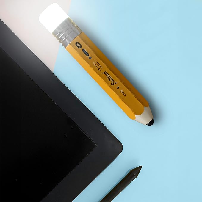 Suck UK - Pencil Light | Table Lamp & Rechargeable Lamp | Desk Accessories & Desk Lamps Office | Cordless Lamp & Bedside Table Lamp | Tables for Bedroom & Office Accessories | Yellow