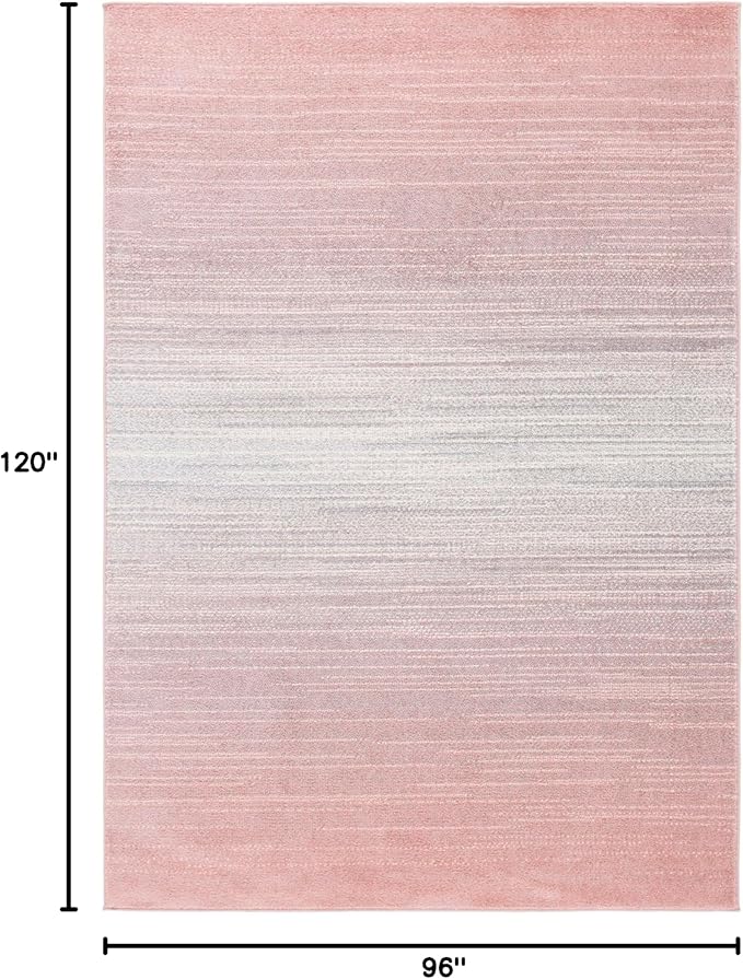 SAFAVIEH Area Rug 8x10 - Adirondack Collection - Large - Blush & Grey, Modern Design, Non-Shedding & Easy Cleaning, Ideal for Living Room, Bedroom, Office, Dining Space (ADR183U)