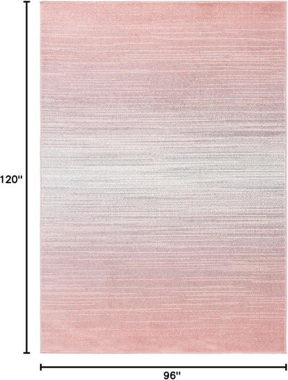 SAFAVIEH Area Rug 8x10 - Adirondack Collection - Large - Blush & Grey, Modern Design, Non-Shedding & Easy Cleaning, Ideal for Living Room, Bedroom, Office, Dining Space (ADR183U)