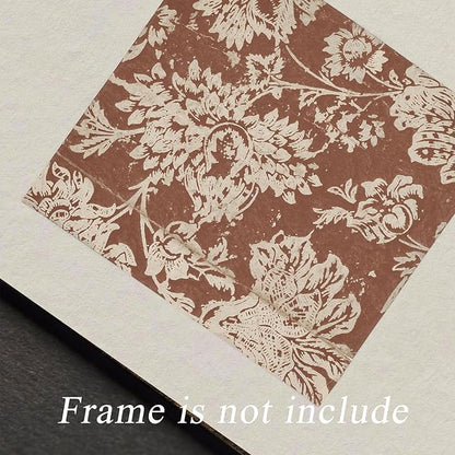 uniro Vintage Floral Wall Art Print, French Flower Pattern Wall Painting, Retro Botanical Posters for Room Aesthetic for Bedroom Living Room Bathroom Wall Decor(8" x 10"-UNFRAMED)