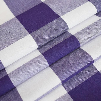3 Pieces Tier Curtains and Valance Set Buffalo Check Kitchen Tiers Plaid Gingham Grommet Top Classic Short Small Cafe Curtains Country Farmhouse Cafe Bathroom 54"x18"/32"x24" Purple & White