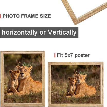 5x7 Picture Frame set of 3, Modern Style Woode Frame,Table Top or Wall Mount best gift
